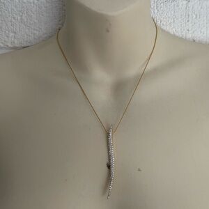 Swarovski Elegant Gold Necklace with Crystal Pendant